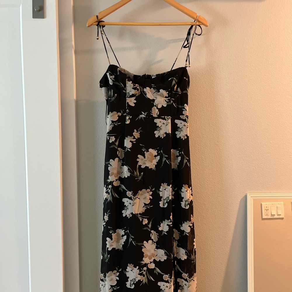 Petal and Pup Black Floral Dress - work once!!